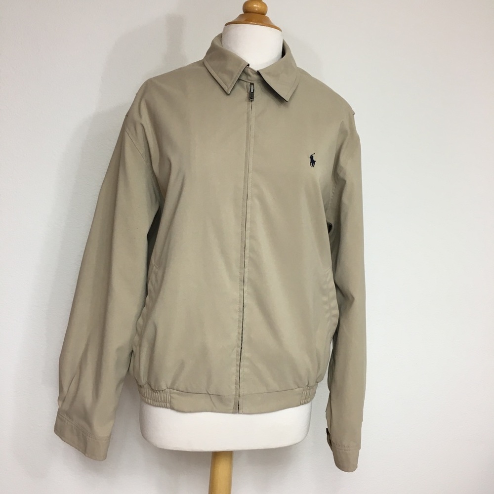 Polo Ralph Lauren Men’s Tan Zip Front Classic Jacket Size M